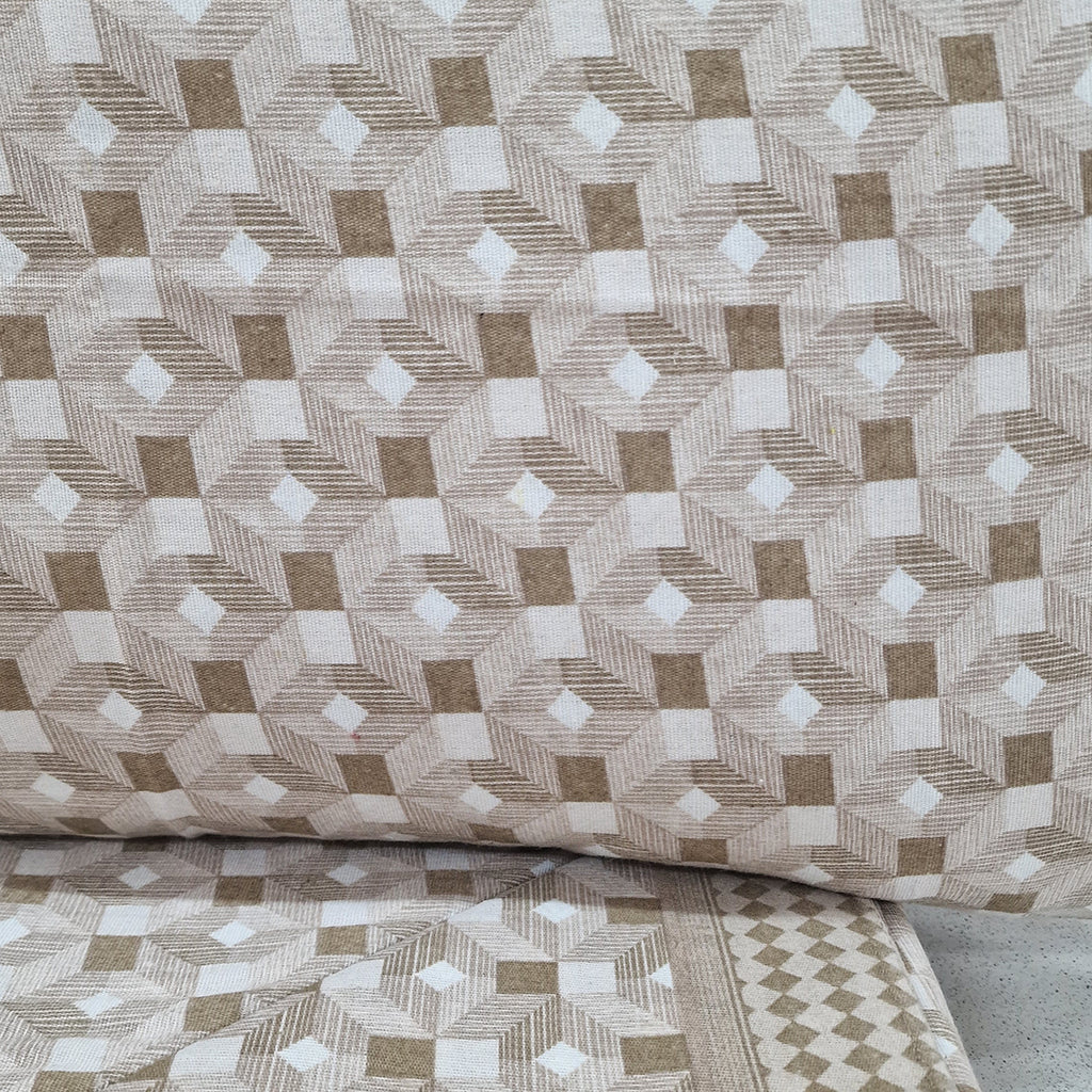 Set Lenzuola Flanella Matrimoniale Gabriella Gucci Courmayeur Geometrico