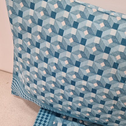 Set Lenzuola Flanella Matrimoniale Gabriella Gucci Courmayeur Geometrico