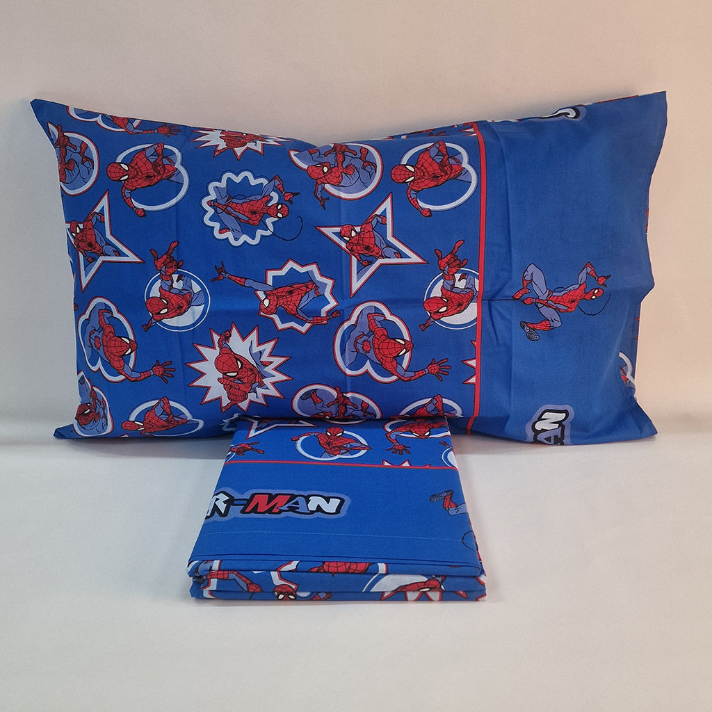 Set Lenzuolo Singolo Cotone Spiderman