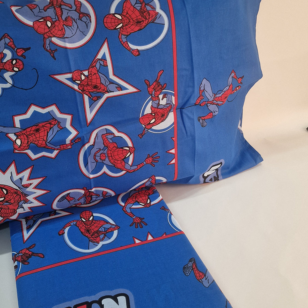 Set Lenzuolo Singolo Cotone Spiderman