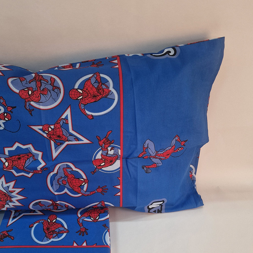 Set Lenzuolo Singolo Cotone Spiderman