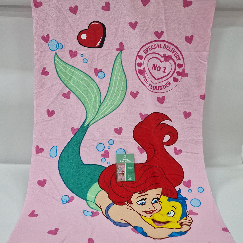Telo Mare Microspugna Disney Sirenetta Ariel 70x140 cm