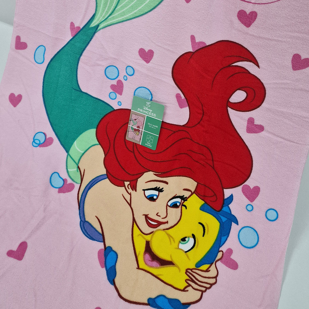 Telo Mare Microspugna Disney Sirenetta Ariel 70x140 cm