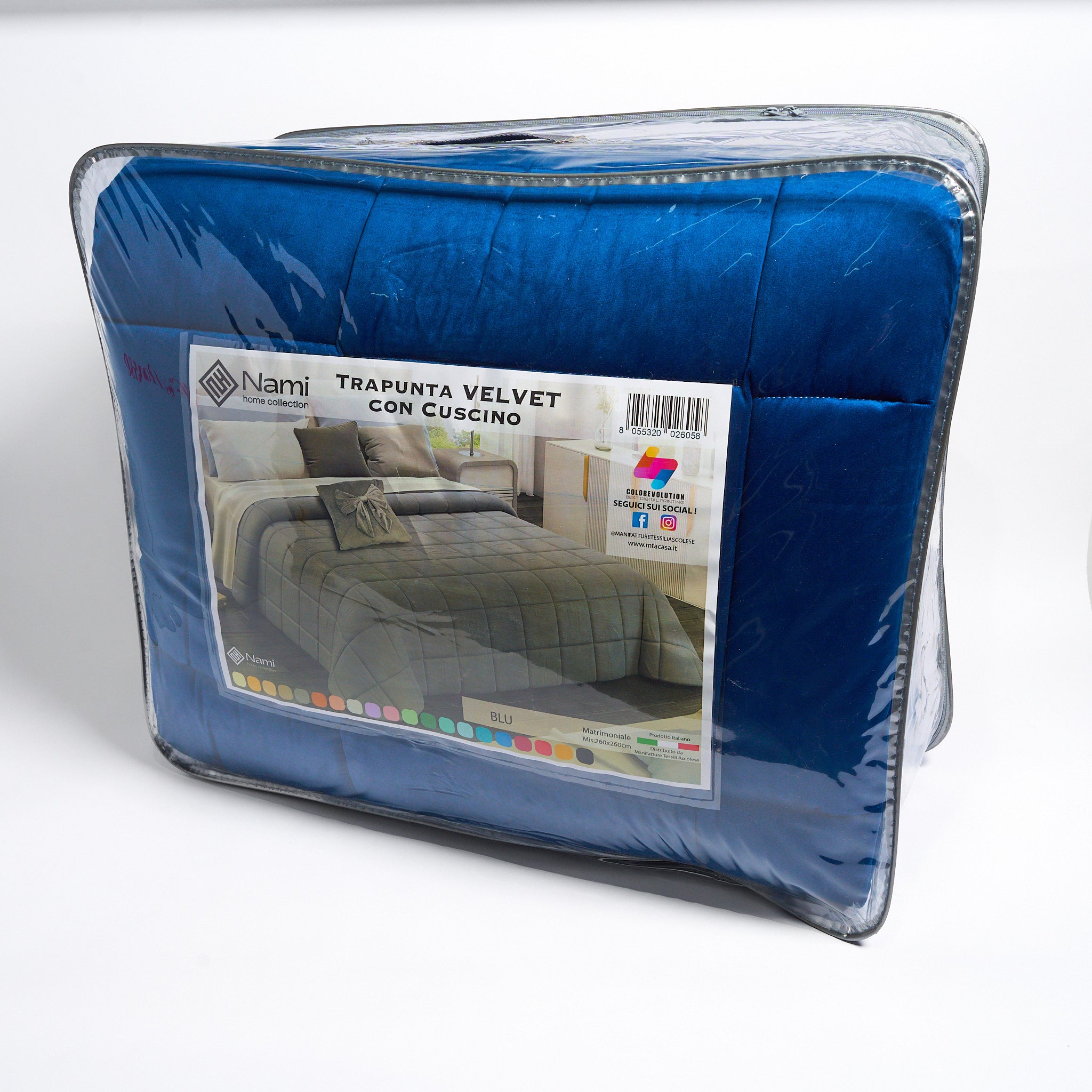 Trapunta Matrimoniale con Cuscino Nami Velvet
