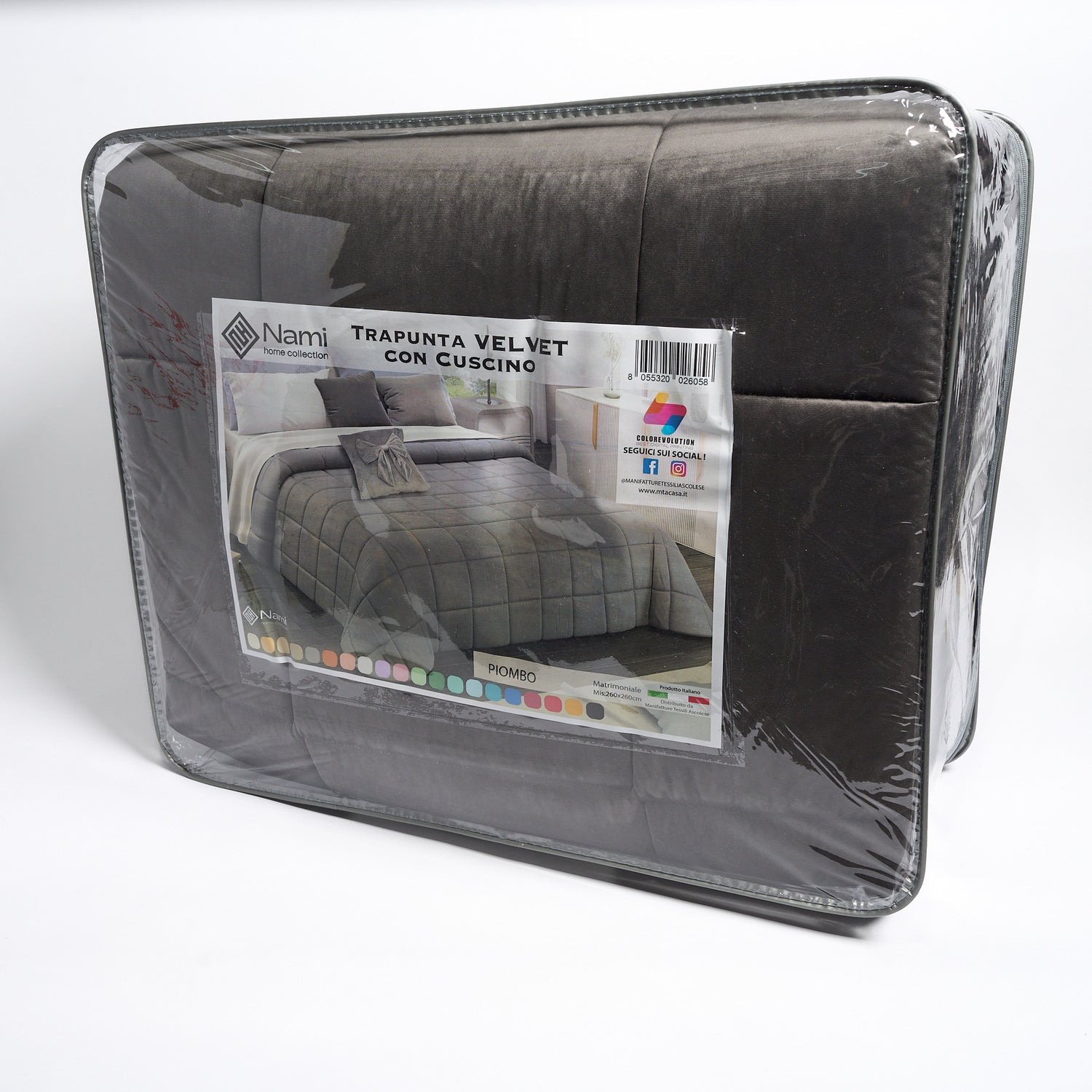 Trapunta Matrimoniale con Cuscino Nami Velvet