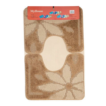 Tris Tappeti Bagno Antiscivolo My House Gemma