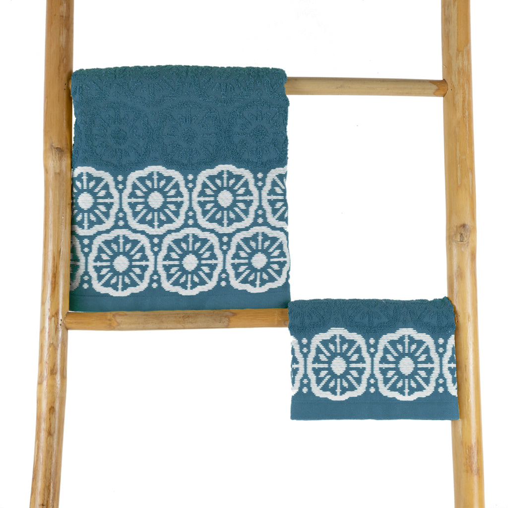 Asciugamano Viso e Ospite Spugna Jacquard Liabel Fiore