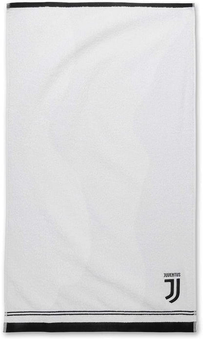 Set Bagno Asciugamano + Ospite, Bianco/Nero, 100% Cotone Juventus