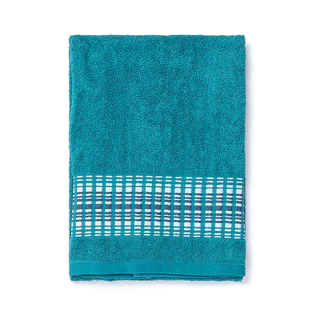 Asciugamano con Ospite Spugna Jacquard Rigato Lara Justin