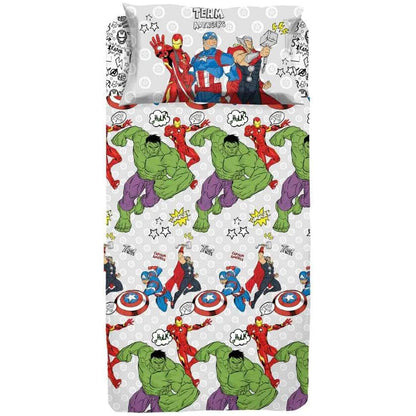 Completo Letto Cotone Singolo Avengers