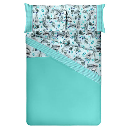 Completo Letto Matrimoniale Flanella Liabel Flores