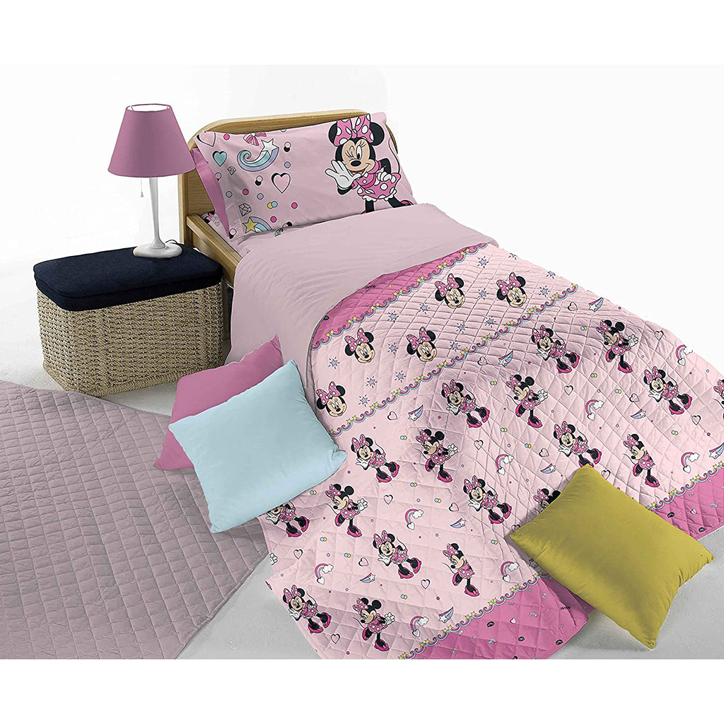Copriletto Trapuntato Singolo Cotone Minnie Disney