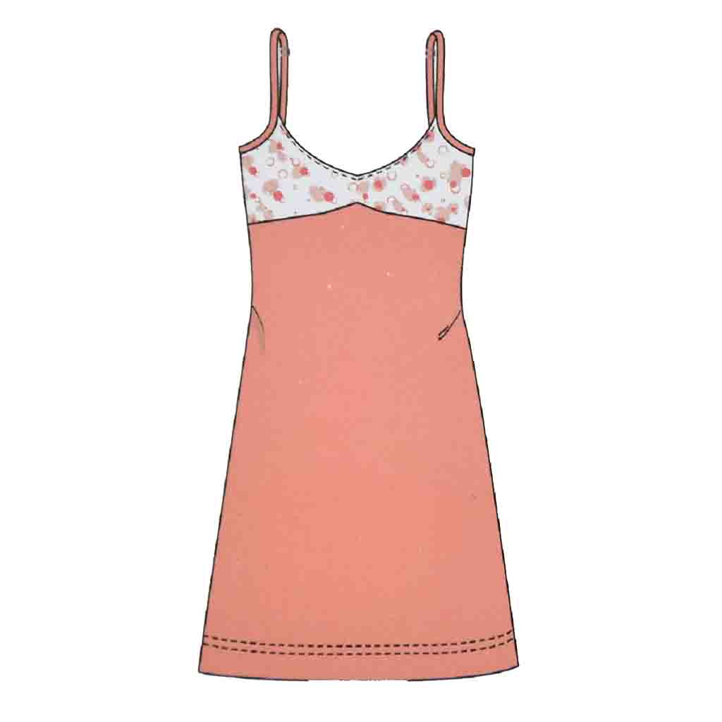 Camicia da Notte Cotone Donna Bretellina Lara Justin Pois 929