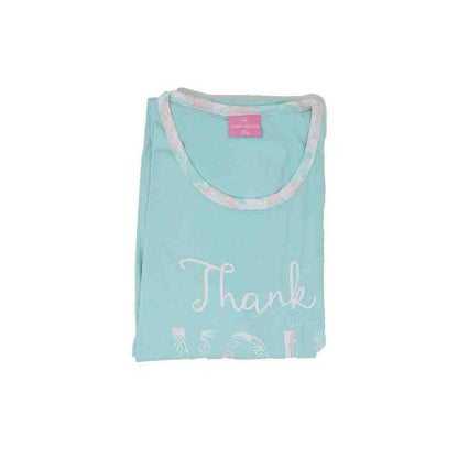 Camicia da Notte Cotone Donna Manica Corta Lara Justin Tropical 925