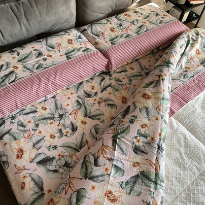 Completo Letto Matrimoniale Flanella Liabel Flores