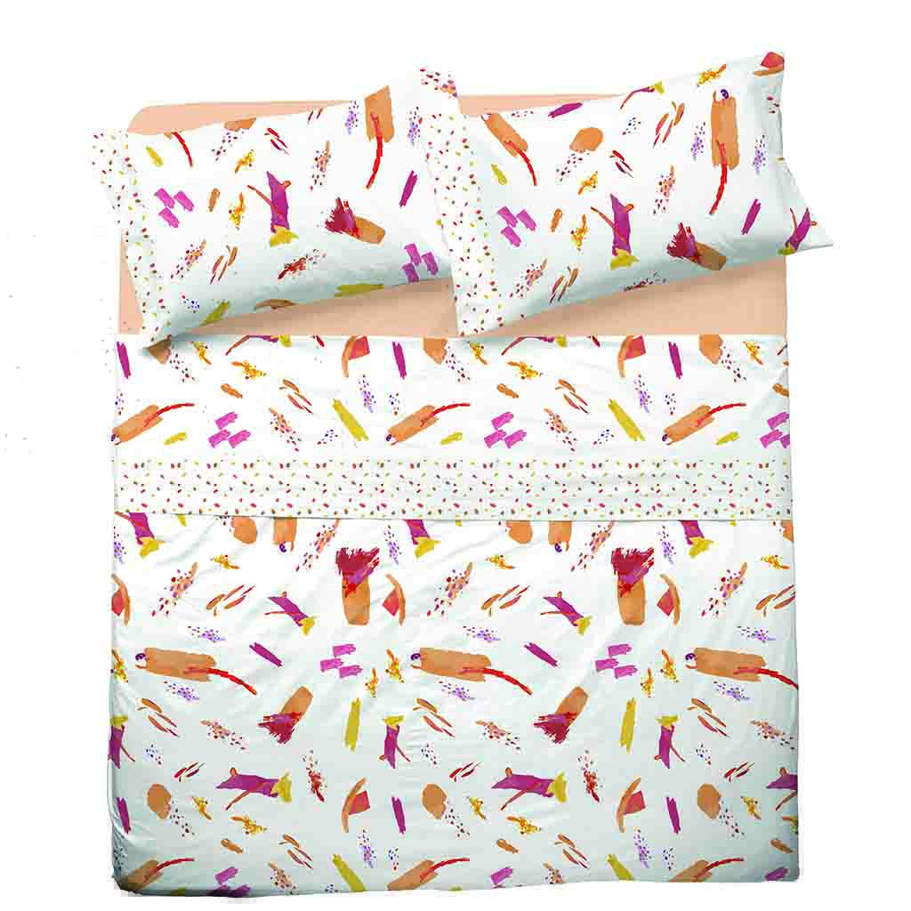Completo Letto Cotone Matrimoniale Pompea Zodiac