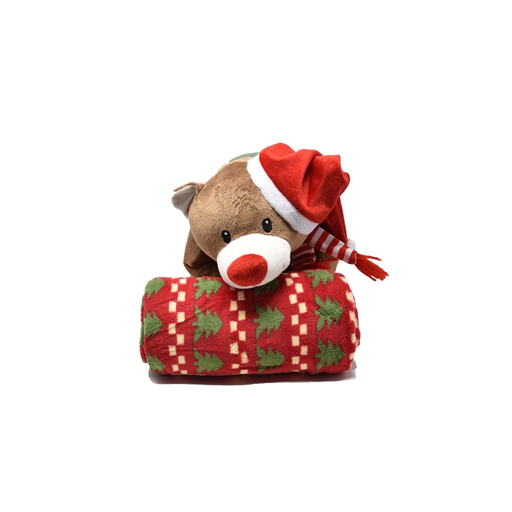 Cuscino Orso con Plaid Liabel