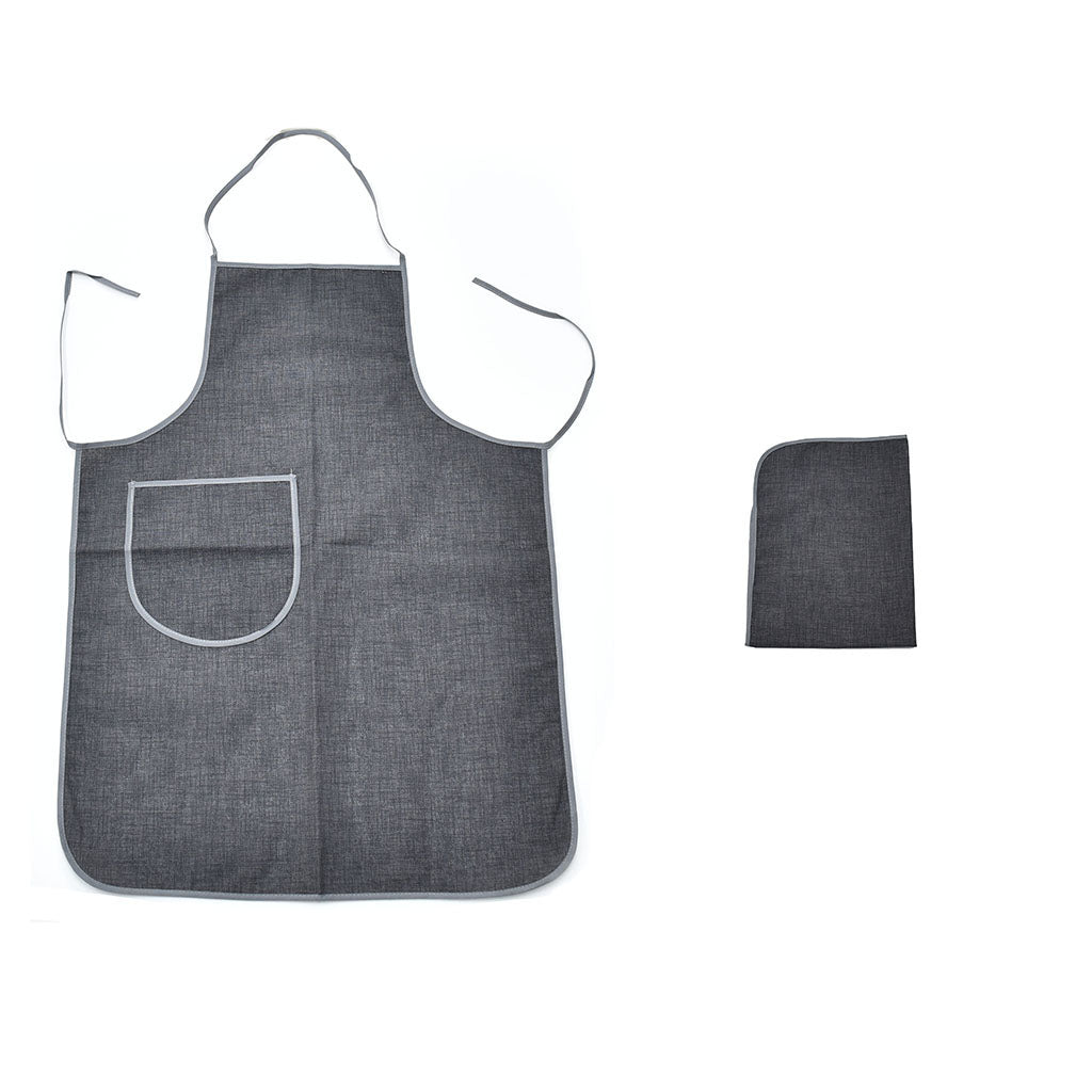 Set Grembiule + Strofinaccio Cotone Tinta Unita
