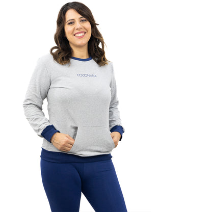 Pigiama Caldo Cotone Leggins Coconuda Tinta Unita