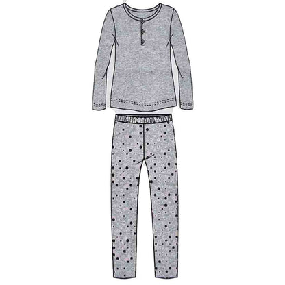 Pigiama Cotone Maniche Lunghe Donna Lara Justin 930