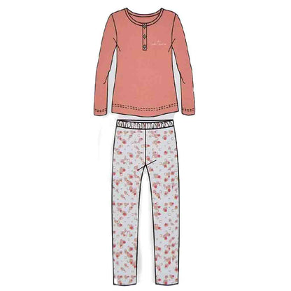 Pigiama Cotone Maniche Lunghe Donna Lara Justin 930