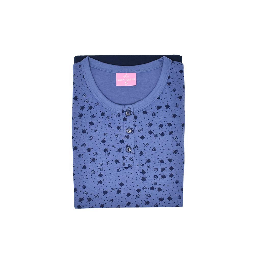 Pigiama Cotone Donna Maniche Corte Pantaloncini Lara Justin Fiorellino 926