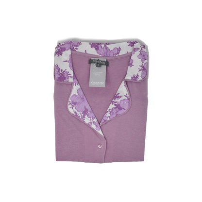 Pigiama Cotone Donna Maniche Corte Pantaloncini Kissimo Fiori 6003