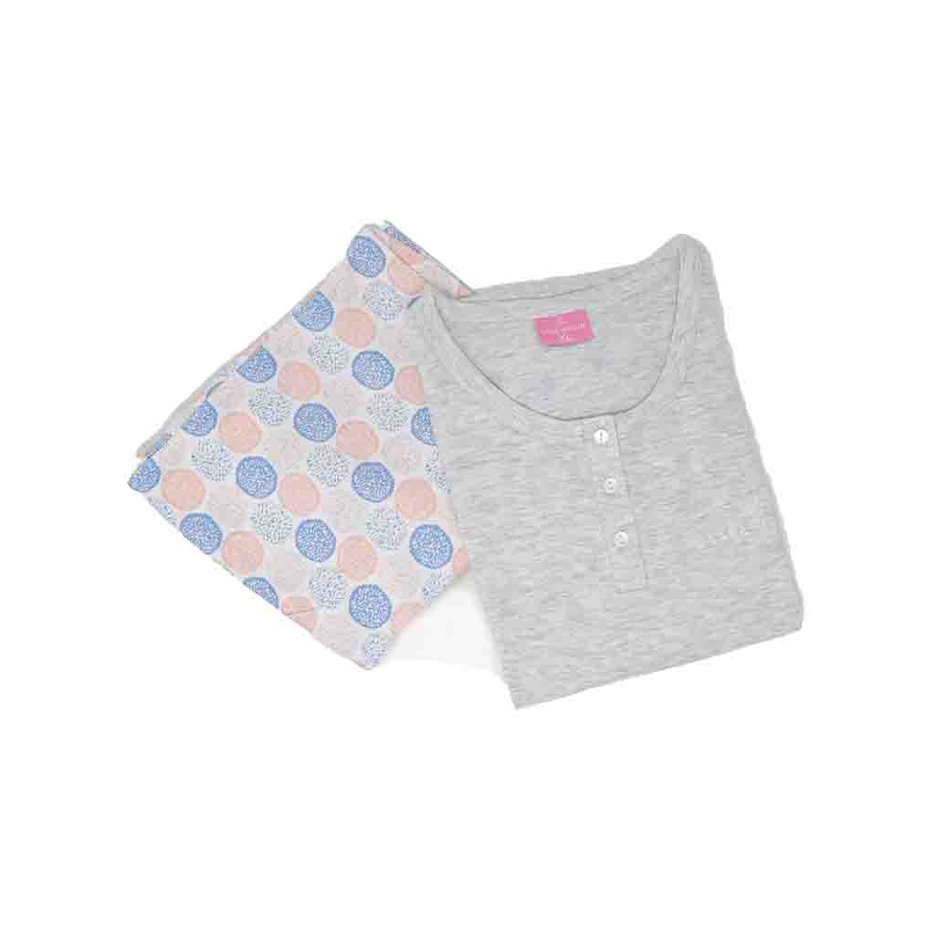 Pigiama Cotone Donna Maniche Corte Pantaloncini Lara Justin Pom Pon 936