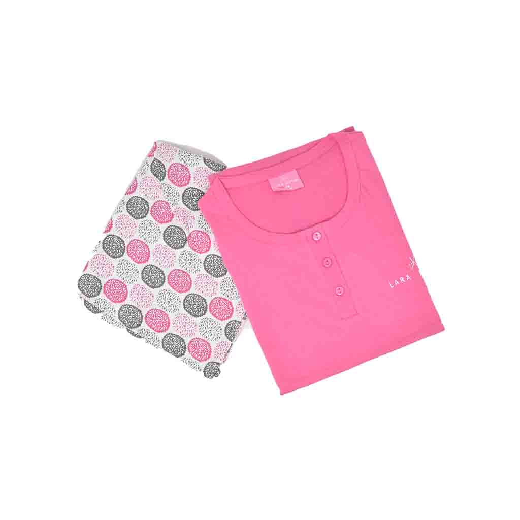 Pigiama Cotone Donna Maniche Corte Pantaloncini Lara Justin Pom Pon 936