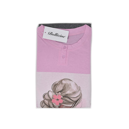 Pigiama Cotone Manica Lunga Donna Bollicine Ramon