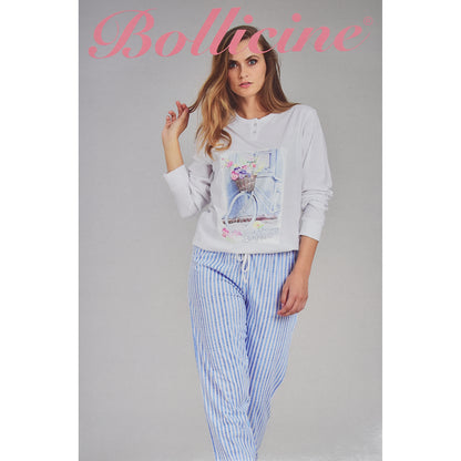 Pigiama Cotone Manica Lunga Donna Bollicine Vince