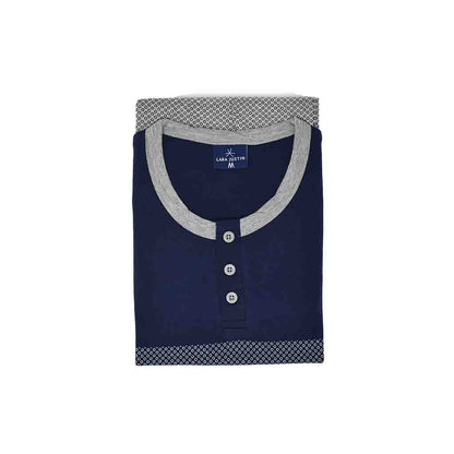 Pigiama Cotone Uomo Maniche Corte Pantaloncini Lara Justin Cerchi 1022