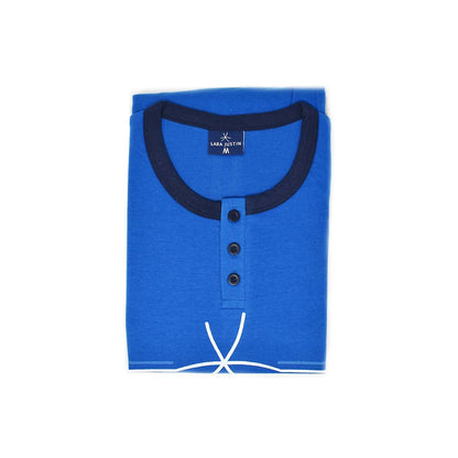 Pigiama Cotone Uomo Maniche Corte Pantaloncini Lara Justin Righe Tre Colori 1026