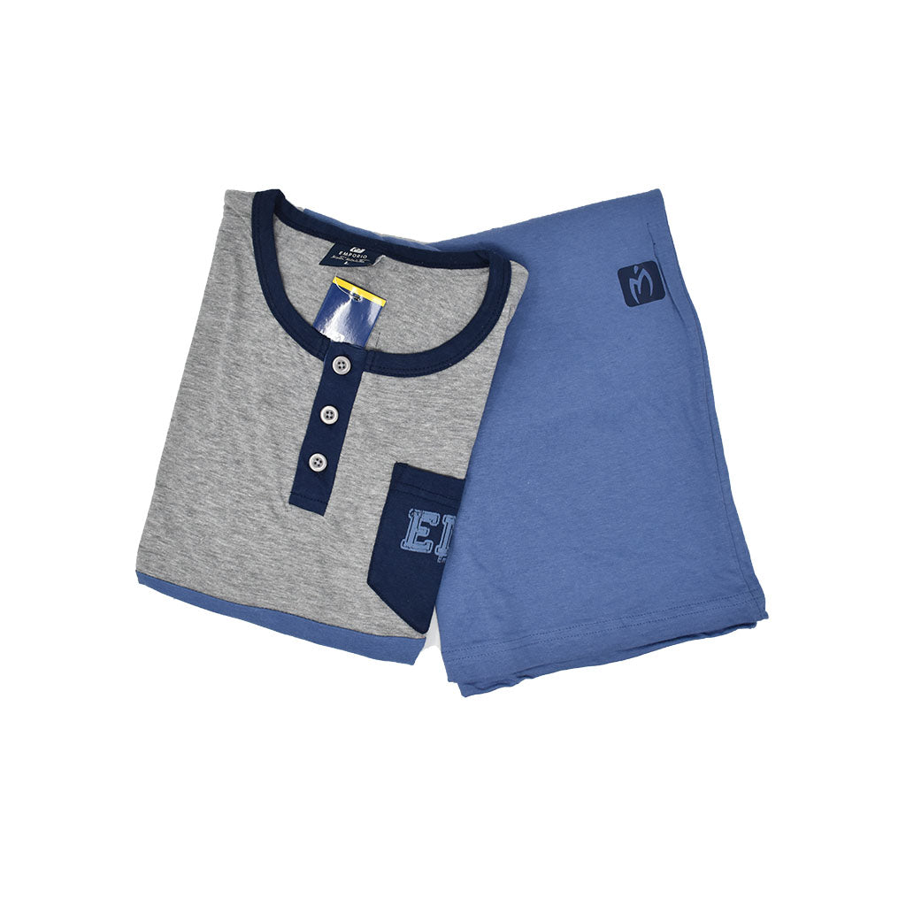 Pigiama Cotone Uomo Maniche Corte Pantaloncino Emporio Marta Marzotto 660