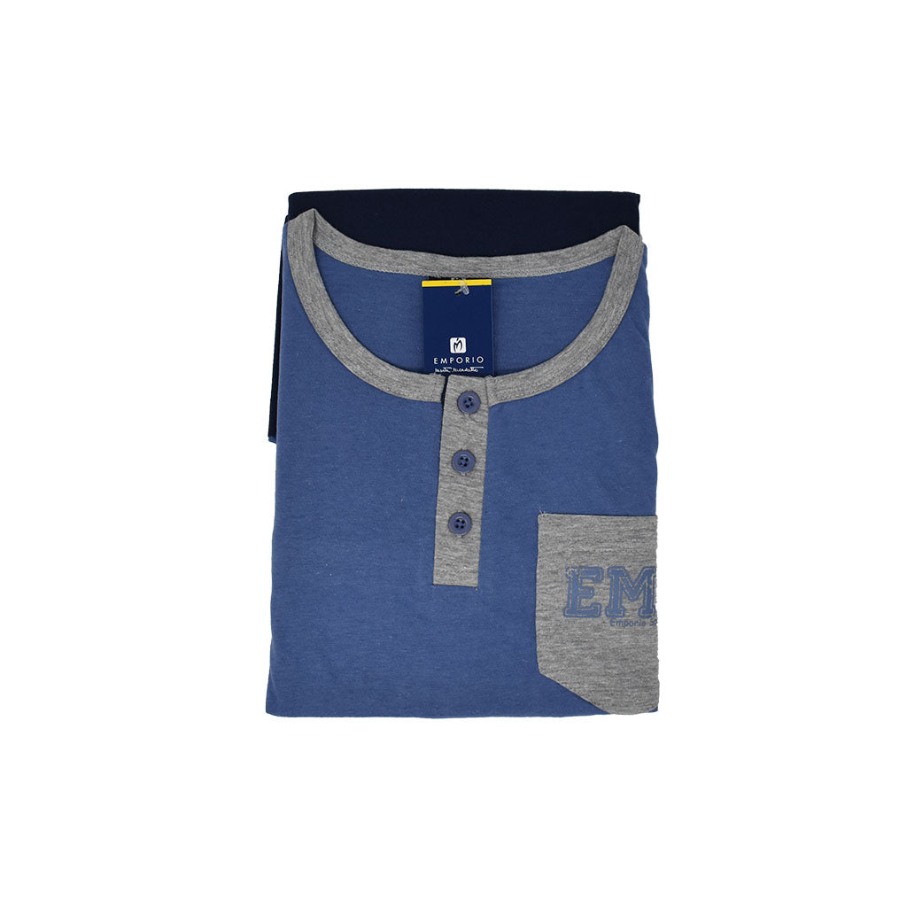 Pigiama Cotone Uomo Maniche Corte Pantaloncino Emporio Marta Marzotto 660