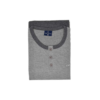 Pigiama Cotone Uomo Maniche Corte Pantaloncini Lara Justin Tinta Unita 1023
