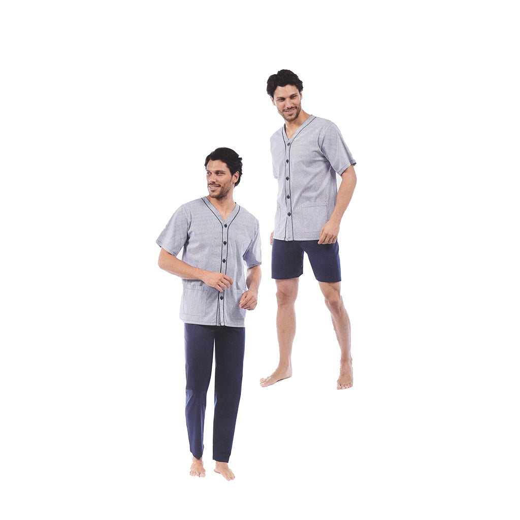Pigiama Cotone Uomo Tre Pezzi Nazareno Gabrielli U70