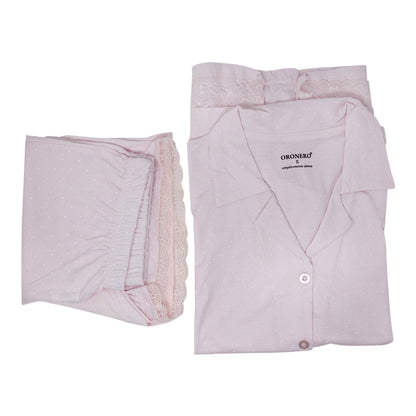 Pigiama Donna Maniche Corte e Pantaloncini Oro Nero