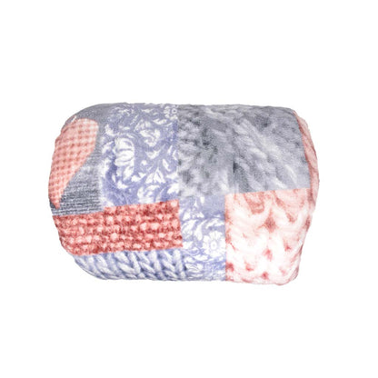 Plaid Agnellato con Pelliccia Fantasia Home Sweet Home