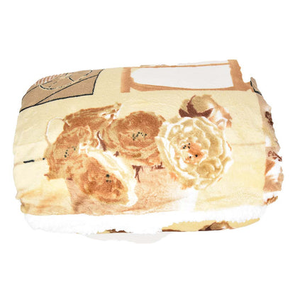 Plaid Agnellato con Pelliccia Fantasia Rose Beige