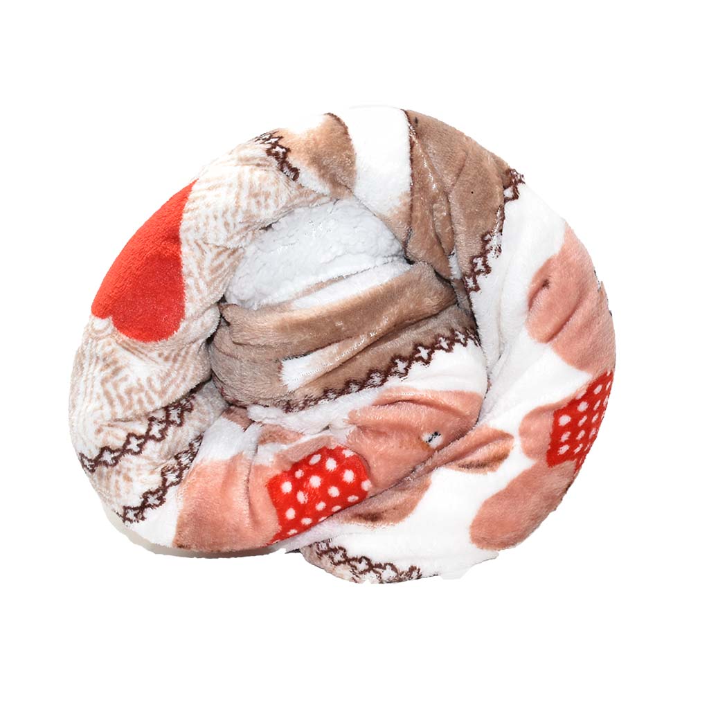 Plaid Agnellato con Pelliccia Fantasia Orsacchiotto