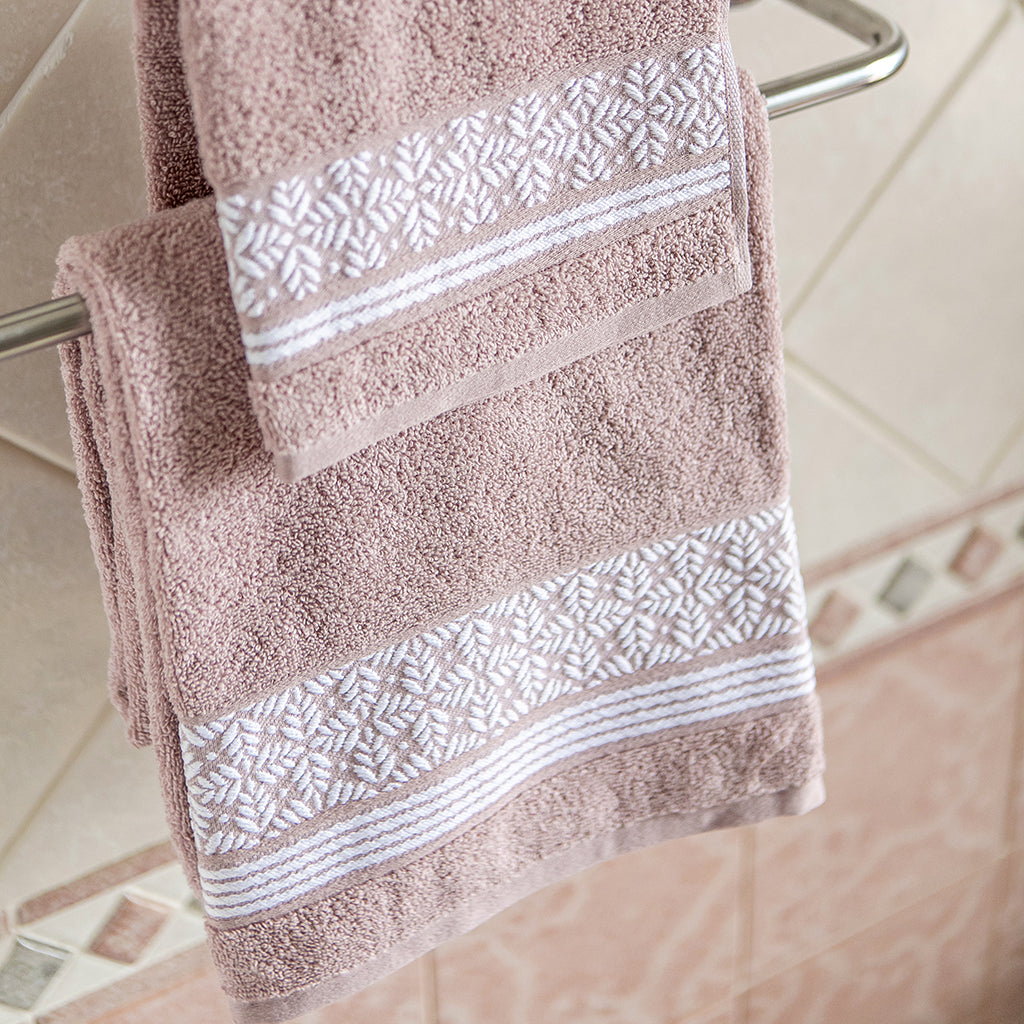 Asciugamano con Ospite Spugna Jacquard Spiga Lara Justin