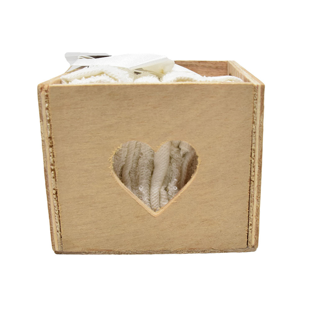 Set 4 Lavette Spugna con Cassetta in Legno Liabel