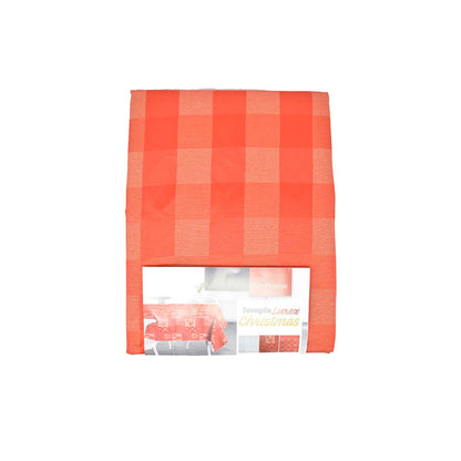 Tovaglia Rossa Lurex Natalizia Quadri x12