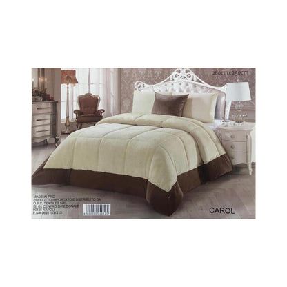 Trapunta matrimoniale in eco-pelliccia jacquard Carol