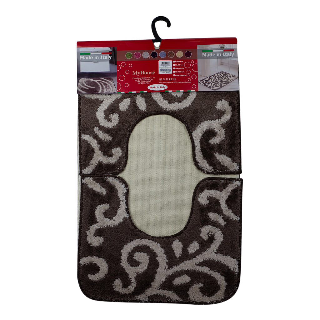 Tris Tappeti Bagno Antiscivolo Kashmire