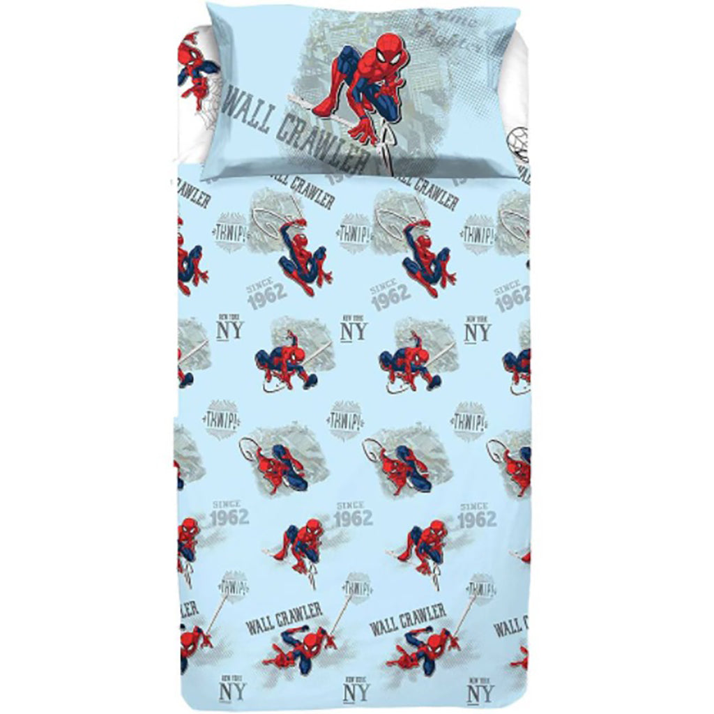 Set Lenzuola Cotone Singolo Spiderman