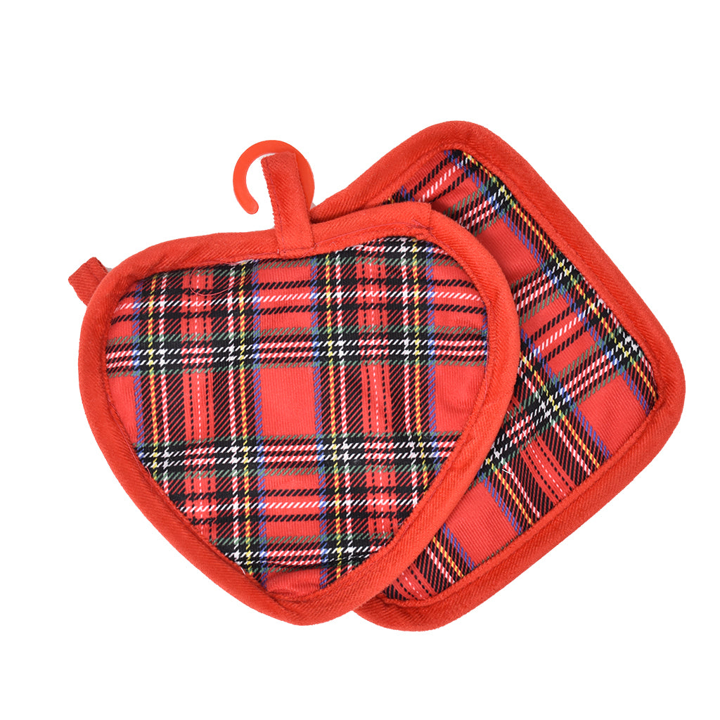 Coppia Presine Cuore Liabel Tartan