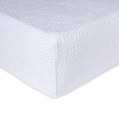 Coprimaterasso in Spugna Jacquard con Angoli Disegno Esagoni