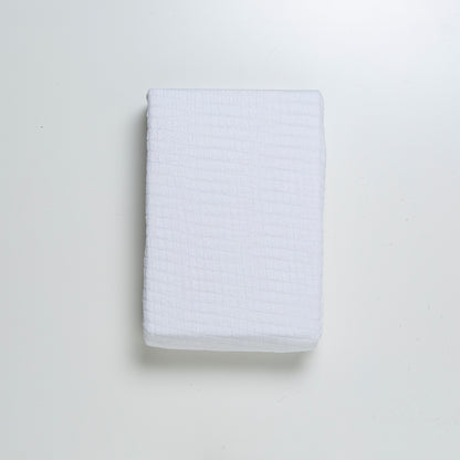 Coprimaterasso Elasticizzato in Spugna Jacquard con Angoli Disegno Quadretti